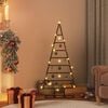 vidaXL Metall-Weihnachtsbaum f&uuml;r Dekorationen Schwarz 125 cm
