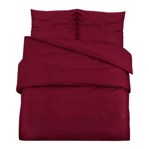 vidaXL Bettw&auml;sche-Set Bordeauxrot 140x200 cm Baumwolle
