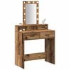 vidaXL Schminktisch mit Speicher Braun 79 x 41 x 140 cm Holzwerkstoff