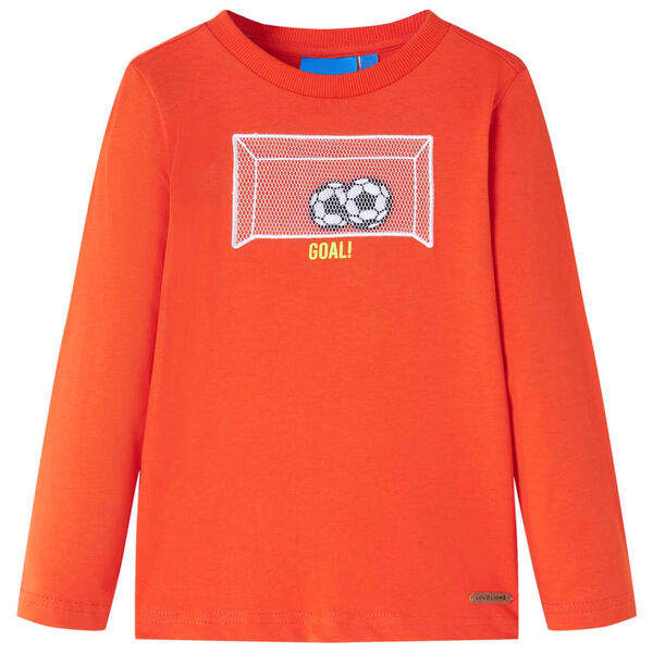 Kinder-Langarmshirt Hellorange 92