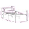 vidaXL Massivholzbett mit Regal ohne Matratze 100x200 cm Kiefer