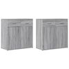 vidaXL Sideboards 2 Stk. Grau Sonoma 79x38x80 cm Holzwerkstoff
