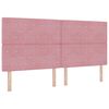 vidaXL Boxspringbett mit Matratze mit Kopfteil Rosa 200 x 200 cm Samt
