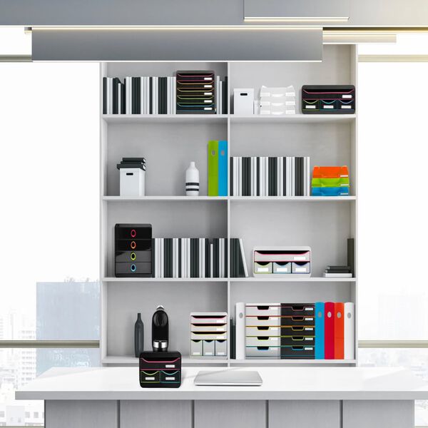 Exacompta Big-Box Plus Schubladenbox Black Office mit 5 Laden Schwarz