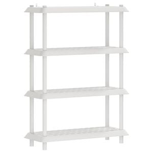 vidaXL Regaleinheit 4 Ebenen 100 x 40 x 136,5 cm PP Wei&szlig;