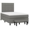 vidaXL Boxspringbett mit Matratze Dunkelgrau 120x200 cm Stoff