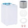 vidaXL Mini-Waschmaschine mit Einzelbad 4,6 kg Blau und Wei&szlig;
