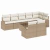 vidaXL Gartensofa-set 9 stk. Beige und Wei&szlig; Poly-Rattan