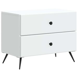 vidaXL Nachttisch Wei&szlig; 62 x 34,5 x 47,5 cm Holzwerkstoff