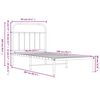 vidaXL Bettgestell mit Kopf- und Fu&szlig;teil Metall Wei&szlig; 90x200 cm