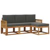 vidaXL Outdoor-Sofagarnitur 4 pcs Natur und Anthrazit Polyester