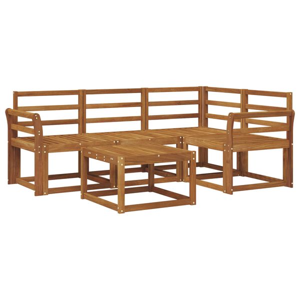 vidaXL Outdoor-Sofagarnitur 5 pcs Natur Massivholz Akazie