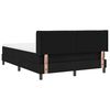 vidaXL Boxspringbett mit Matratze Schwarz 200 x 160 cm Polyester