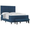 vidaXL Boxspringbett mit Kopfteil Blau 140 x 190 cm Stoff