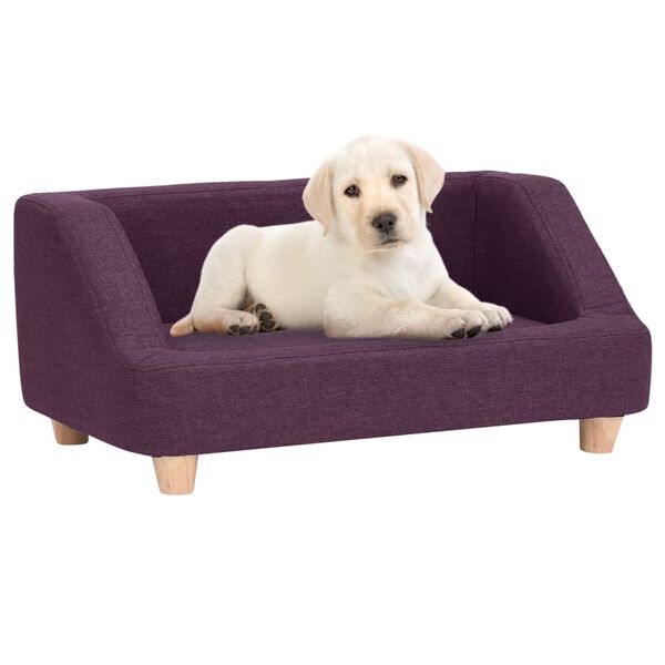 vidaXL Hundesofa Burgunderrot 95x63x39 cm Leinen