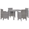 vidaXL Garten Essgruppe 5 pcs Hellgrau Polypropylen