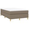vidaXL Boxspringbett mit Matratze Taupe 120x200 cm Stoff