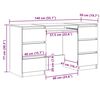 vidaXL Schreibtisch Sonoma-Eiche 140x50x77 cm Holzwerkstoff