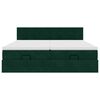 vidaXL Ottoman-Bett mit Matratzen Dunkelgr&uuml;n 180x200 cm Samt