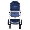 vidaXL 2-in-1-Kinderwagen Marineblau Aluminium