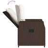 vidaXL 3-tlg. Garten-Essgruppe mit Kissen Braun Poly Rattan