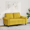 vidaXL 2-Sitzer-Sofa Gelb 120 cm Samt