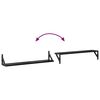 vidaXL Wandregale 2 pcs Schwarz Eichen-Optik 80 x 15 x 15,5 cm