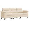vidaXL 3-Sitzer-Sofa Beige 180 cm Mikrofasergewebe