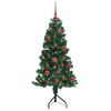 vidaXL Eckiger k&uuml;nstlicher Weihnachtsbaum Gr&uuml;n 150 cm PVC und Metall