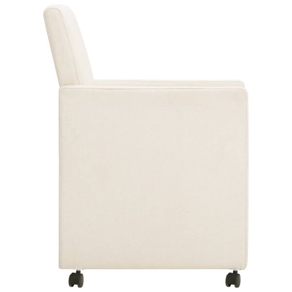 vidaXL Esszimmerst&uuml;hle 2 Stk. Creme Stoff