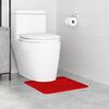 vidaXL Rutschfeste Badematte mit Toilettenausschnitt Rot 50 x 50 cm PP