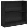 vidaXL B&uuml;cherregal 80 x 24 x 76 cm Holzwerkstoff Schwarz Eichen-Optik