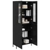 vidaXL Highboard Schwarz Eichen-Optik 69,5 x 34 x 180 cm Holzwerkstoff