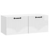 vidaXL Wandmontierter TV-Schrank Hochglanz Wei&szlig; 78,5 x 31 x 30 cm
