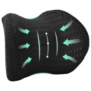 vidaXL Nackenkissen Schwarz Viscoschaum 30,5 x 21,5 x 13 cm