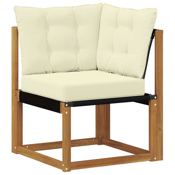 vidaXL Outdoor-Sofagarnitur mit Kissen 6 pcs Natur und Creme