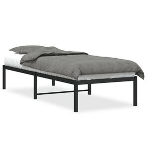 vidaXL Bettgestell Metall Schwarz 80x200 cm