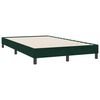 vidaXL Boxspringbett mit Matratze Dunkelgr&uuml;n 120x220 cm Samt