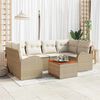 vidaXL Garten-Sofa-Set 7 pcs Beige und Wei&szlig;