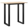 vidaXL Esstisch O-Gestell 80x50x75,5 cm Massivholz Kiefer & Stahl