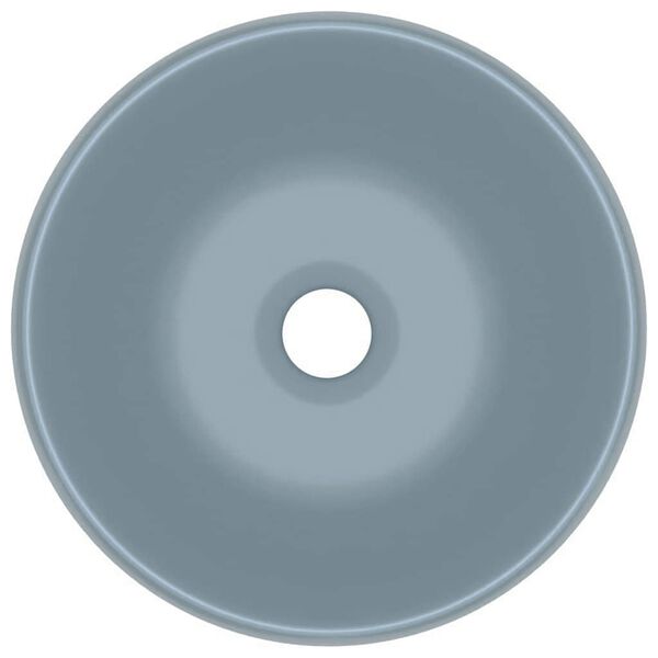 vidaXL Luxuri&ouml;ses Waschbecken Rund Matt Hellblau 40x15 cm Keramik