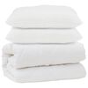 vidaXL Bettdecke mit Kissen 3 stk. Wei&szlig; Mikrofaser