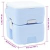 vidaXL Camping-Toilette Helles Blau und Wei&szlig; 41,5 x 36,5 x 42 cm