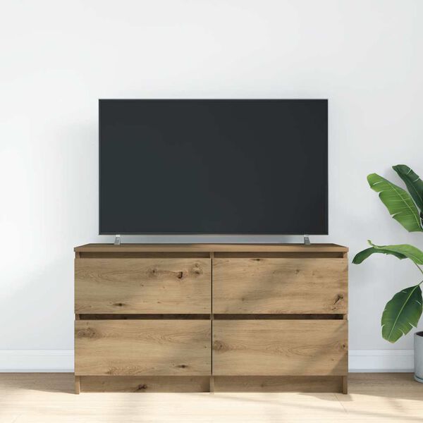 vidaXL TV-Schrank Artisan-Eiche 100x35x54 cm Holzwerkstoff