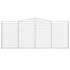 vidaXL Gabionen mit Hochbogen 3 Stk. 400x30x160/180cm Verzinktes Eisen