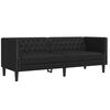 vidaXL Wohnzimmer Couch 2 pcs Schwarz 194 x 74,5 x 70,5 cm Kunstleder