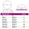 vidaXL Pool-Dome Schwarz 405 x 405 x 192 cm