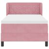 vidaXL Boxspringbett mit Matratze mit Kopfteil Rosa 90 x 190 cm Samt