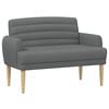 vidaXL Zweisitzer mit Knopfheftung Dunkelgrau 116 x 67 x 80 cm Stoff