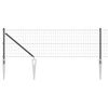 vidaXL Schwei&szlig;drahtzaun mit Spikes 50 x 0,6 m (B x H)